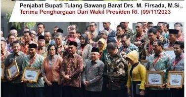 PJ Bupati M. Firsada Raih Penghargaan dari Wakil Presiden RI