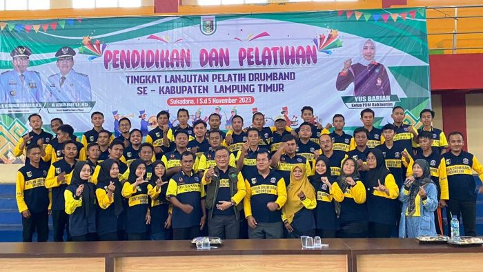 Disparpora Gaet PDBI Untuk Tingkatkan Kemampuan Pelatih Drumband di Lampung Timur