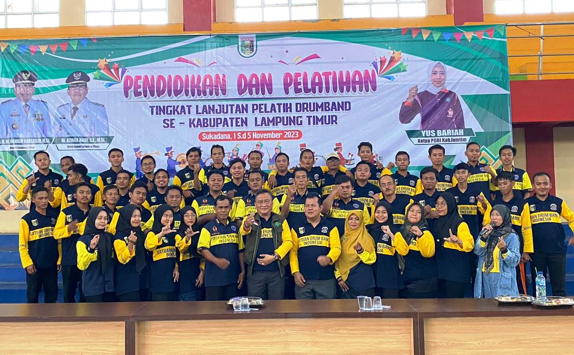 Disparpora Gaet PDBI Untuk Tingkatkan Kemampuan Pelatih Drumband di Lampung Timur