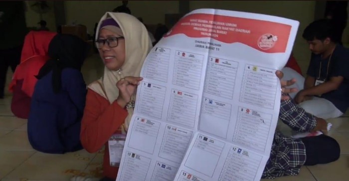 Ilustrasi surat suara. Foto: Dwiky Maulana Vellayati/detikJabar