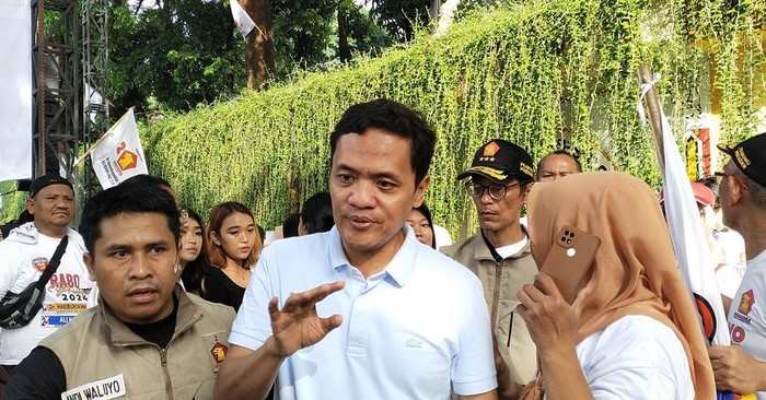 Foto: Wakil Ketua Tim Kampanye Nasional (TKN) Prabowo Subianto-Gibran Rakabuming Raka, Habiburokhman (Tina/detikcom).