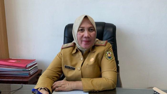 Kepala Badan Kepegawaian dan Pengembangan Sumber Daya Manusia (BKPSDM) Pemkot Bandar Lampung Herliwaty saat dikonfirmasi Tribun Lampung.