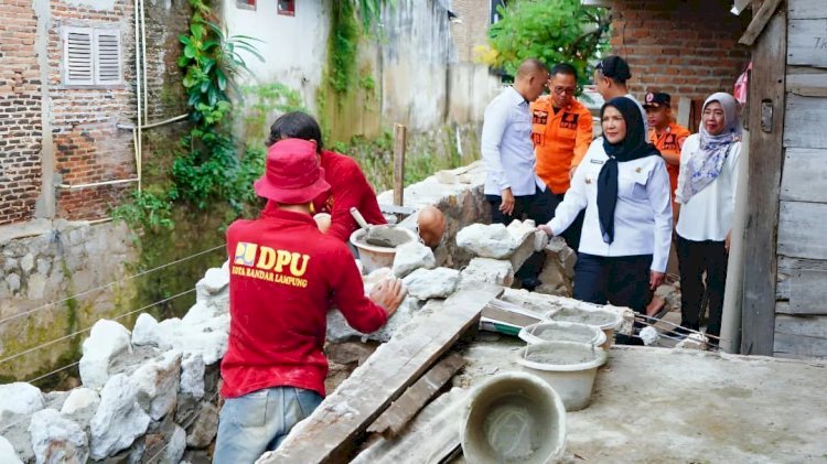 Perbaikan talut di Kota Bandar Lampung/Ist