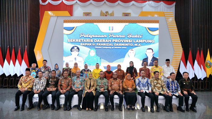 PJ Bupati Pringsewu Hadiri Perpisahan Sekretaris Daerah Provinsi Lampung