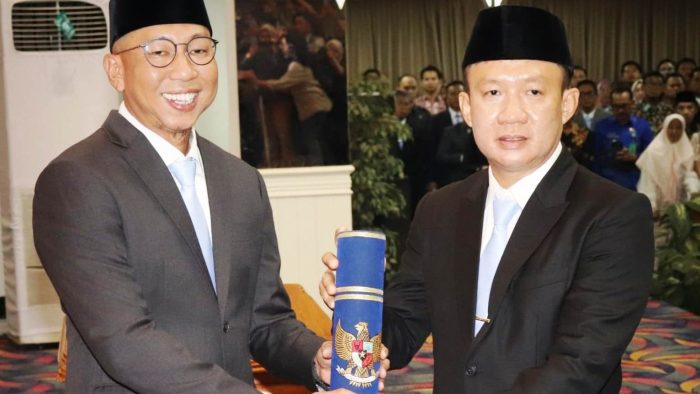 Gubernur Rahmat Mirzani Djausal Lantik Marindo Kurniawan Sebagai Sekda Provinsi Lampung