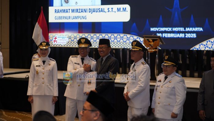 Sertijab Bupati dan Wakil Bupati Pesisir Barat di Hotel Movenpick Jakarta