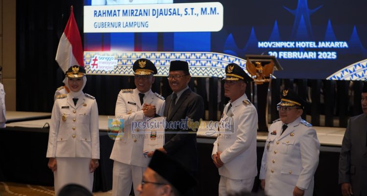 Sertijab Bupati dan Wakil Bupati Pesisir Barat di Hotel Movenpick Jakarta