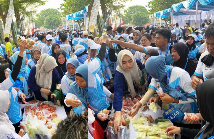 Ribuan Peserta Fun Run Lamsel Fest 2025 Semringah Dapat Sayur Gratis