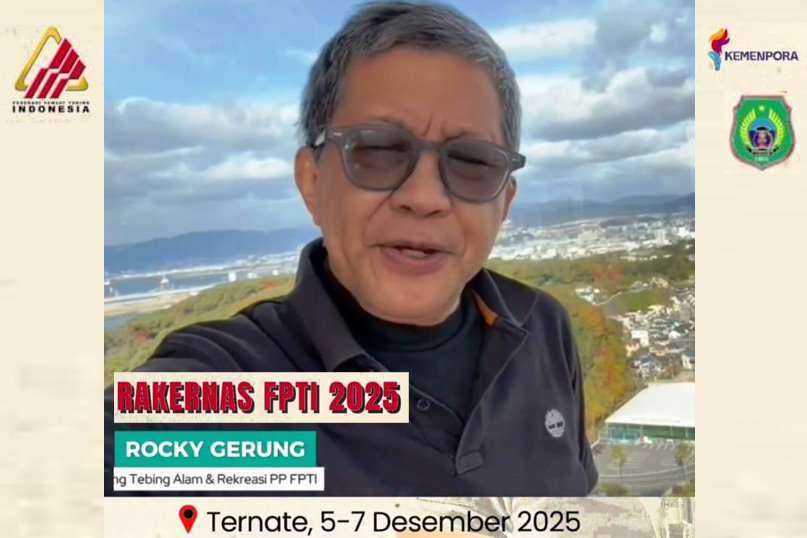 Wakil ketua bidang panjat tebing alam dan Rekreasi di Federasi Panjat Tebing Indonesia (FPTI) Rocky Gerung