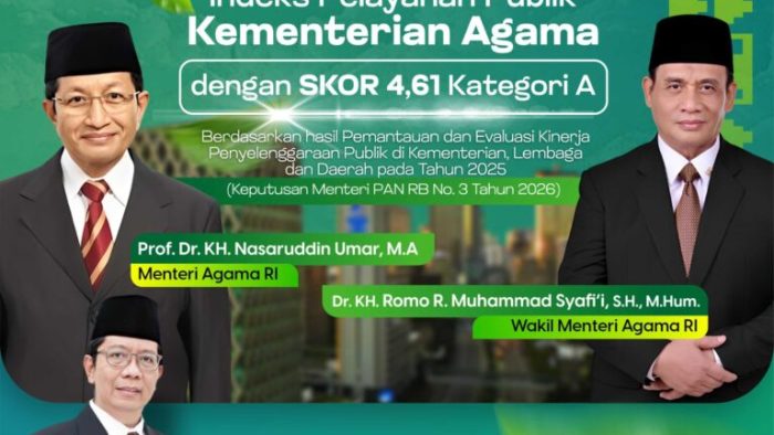 Rektor UIN RIL Apresiasi Capaian Kemenag Atas Predikat Terbaik Indeks Pelayanan Publik