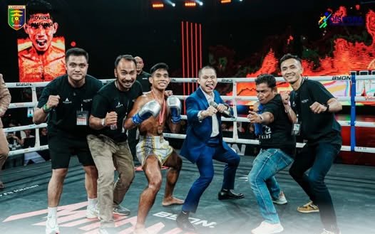 Ketua Muaythai Lampung dan Atlet PON Abdul Muis di di Ajang Byon Madness