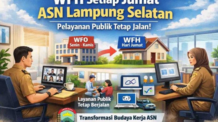 Lampung Selatan WFH Tiap Jumat, Pemkab Pastikan Pelayanan Publik Tetap Jalan