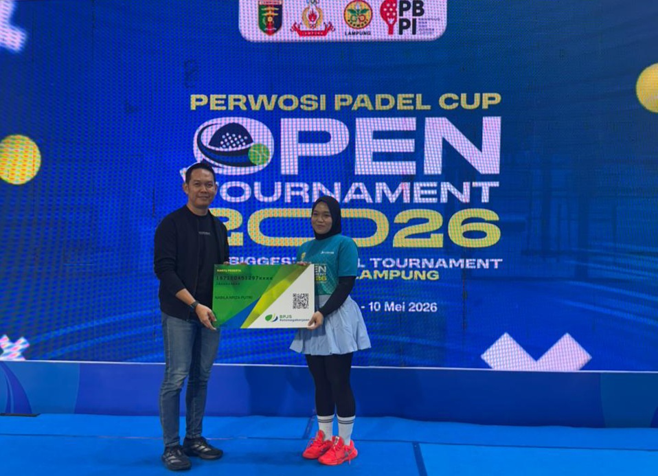 BPJS-TK Berikan Perlindungan bagi Atlet Padel di Perwosi Padel Cup Tournament
