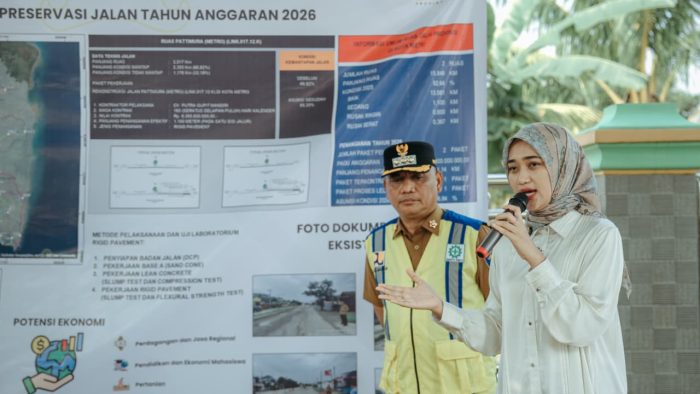 Perkuat Konektivitas, Perbaikan Jalan Provinsi Ruas Pattimura Kota Metro Dikebut