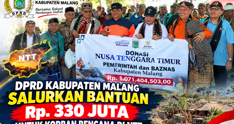 DPRD Kabupaten Malang Salurkan Bantuan Rp.330 Juta Untuk Korban Bencana di NTT