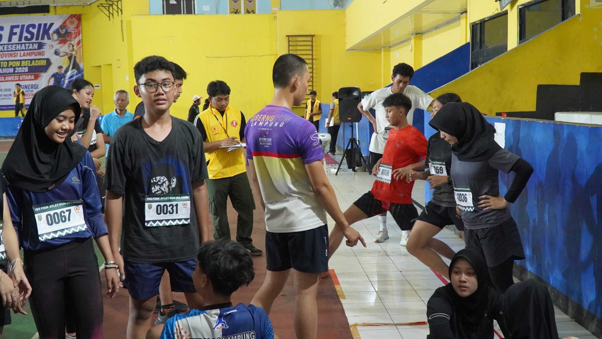 KONI Lampung Tes Fisik Atlet Beladiri Menuju PON 2026